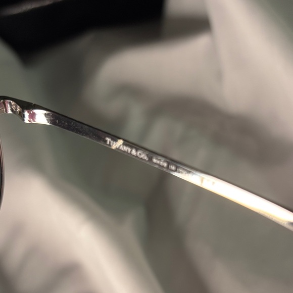 Tiffany & Co. Blue Lens Silver Frame Sunglasses - Picture 4 of 9